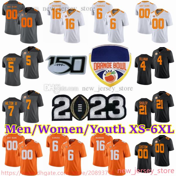 2023 Personnalisé S-6XL NCAA Tennessee Volontaires Football Jersey Petit McCoy Banks Manning Hyatt Patterson HerringWhite Merrill Keyton Jackson Fleurs Hommes Femmes Jeunesse
