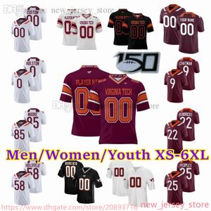 2023 Jersey de fútbol personalizado S-6XL NCAA Virginia Tech Hokies 86 Nick Gallo 45 TyJuan Garbutt 1 Chamarri Conner 92 William Ross 4 Dax Hollifield 2 Jadan Blue 80 Smith