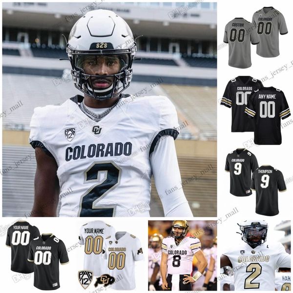 2023 Maillot de football personnalisé XS-6XL Colorado Buffaloes 12 Travis Hunter 2 Shedeur Sanders 3 Dylan Edwards 21 Shilo Sanders 7 McClain 43 Woods 78 Solder Hasselbach