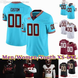 2023 Custom XS-6XL NCAA Florida State Seminoles voetbalshirt 8 Hykeem Williams 13 Travis 3 Trey Benson 14 Johnny Wilson 18 Tate Rodemaker 5 Deuce Spann 29 Rodney Hill