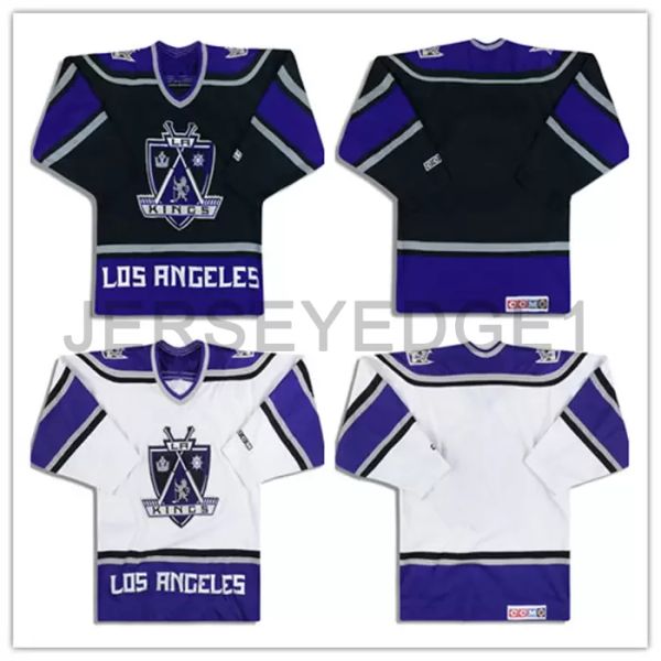 2023 Vintage personalizado 1999-02 LA KINGS 20 Luc Robitaille CCM JERSEY 4 Rob Blake Hogar visitante Negro Blanco Hockey Jerseys Cualquier nombre Número cosido S-5XL