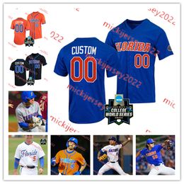 2023 CWS Jersey de baseball en Floride Hurston Waldrep Brandon Sproat Jac Caglianone Coutume Cousée Ryan Slater Brandon Neely Nick Ficarrotta Florida Gators Chandis