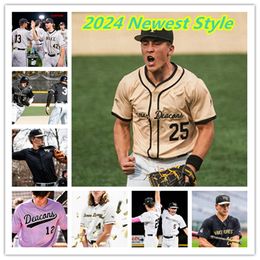 2023 CWS Wake Forest Demon Deacons Maillot de baseball Joshua Hartle Seth Keener Gabe Golob Adam Cecere Zach Grace Nick Kurtz Wake Forest Maillots cousus sur mesure