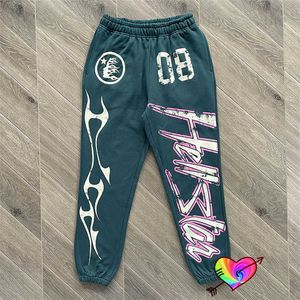 2023 vert foncé Hellstar dios pantalons hommes femmes signe Hellstar 08 pantalon Vintage lavage pantalons de survêtement Terry pantalon T230806