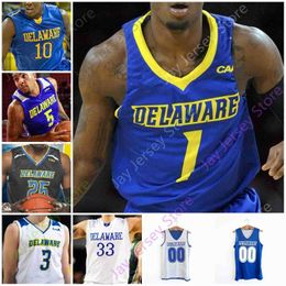 2023 Delaware Blue Hens Basketball Jersey NCAA Nate lieveling Ryan Allen Justyn Mutts Kevin Anderson Collin Goss Aleks Novakovich