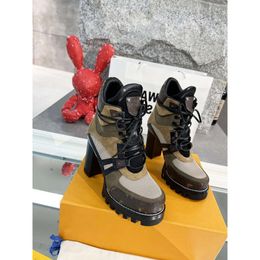 2023 Desert Boot Star Trail Ankle Boots Women Printing Echt lederen luxe W Louissslies Luis Louies Louiselies Vuttonlies Viutonlies Vittonlies Vuttionly H727