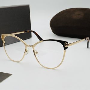 2023 Desig femmes cateye lunettes de soleil Frame54-16-140 métal léger fullrim pont de nez réglable lunettes d'or pour lunettes de prescription fullset box