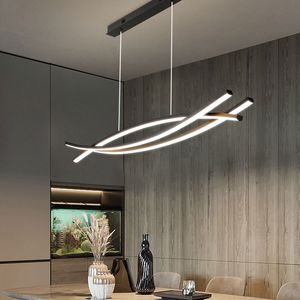 2023 Design Eettafel Eiland Plafond Kroonluchter Keukenstrip Aluminium Huis Ophanging LED Hanglamp Factory Outlet