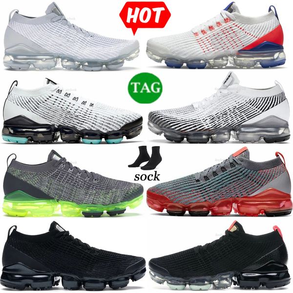 2023 Designer 3.0 Plus Running Shoes para hombre mujer para Triple Black Sneakers Fly White knit 2.0 cushion Trainers Eur 36-45