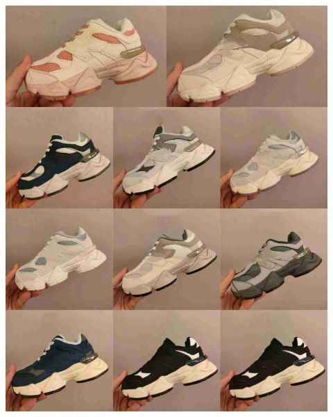 2023 Designer Athletic 9060 Enfants Chaussures Low Garçons Sports Filles Bébé Baskets Enfant Tennis Basketball Crème Noir Gris Blanc Rose