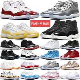 Jumpman 11 Chaussures de basket-ball 11s Gratitude Cherry Cool Gris Ciment Gris Bred Cap et Hommes Femmes Robe Gamma Bleu Hommes Baskets Sport Baskets