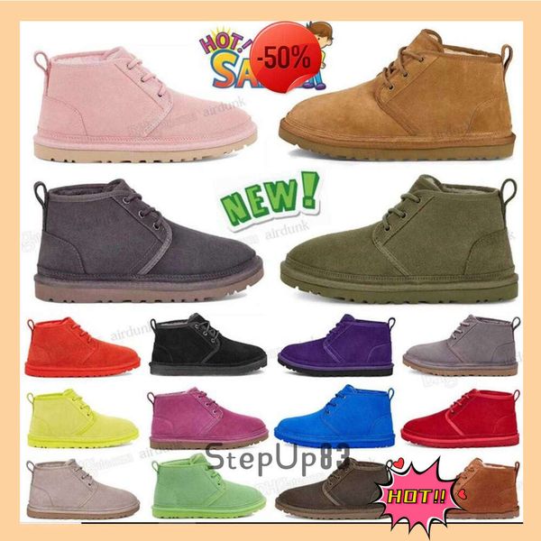 2023 Diseñador Australia Botas de invierno clásicas para la nieve Hombres Neumel Bota de gamuza Mujeres Tobillo Rodilla Hombre Australian Newm Series Botines