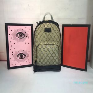 2023-Bolso de diseñador mochilas bolsos Lona de PVC de lujo Beige Estampado de oficina Cuero recubierto de ciervo Medio Beige Negro bolsos de moda hombres mujeres Mochila Estilo 29cm