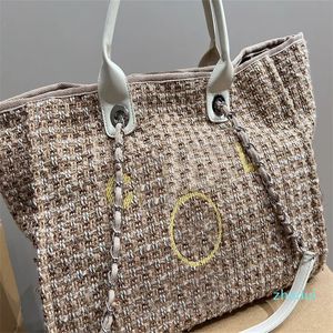 2023-Designer bag brand New Summer Woollen beach Straw bag shopping voyage d'affaires pratique grande capacité