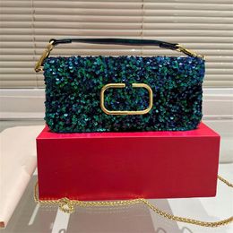 2023 Vrouw Kralen Pailletten Tassen Designer Tas Vrouw Handtas Luxe Crossbody Tas Enkele Schoudertas Glinsterende Shining 2 Maat 5A