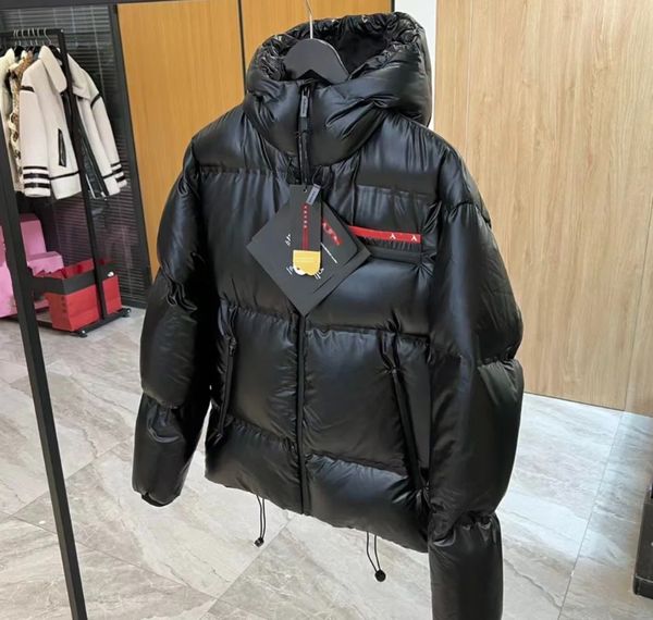 2023 Designer Brand Down Jacket Hommes À Capuchon Casual Haute Qualité Noir Top Vêtements D'hiver Court Brillant Blanc Canard Vers Le Bas Manteau Manteau Imperméable Pour Hommes