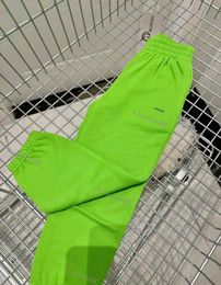 2023 merkkleding katoenen joggingbroek voor kinderen Hoge kwaliteit effen kleur modieuze broek herfst winter stijl casual sportkleding broek topmerk groen