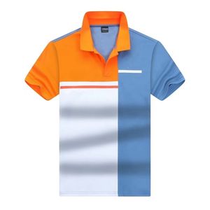 2023 merkkleding poloshirt driedimensionale kraagdecoratie dubbelzijdig 100% katoen Slank klassiek korte mouw Ademend Print herenmode shirt maat m 3x