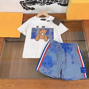 2023 Designer Clothing Sets Kids T-shirt Little Bear Camel monogrammé Art British Fashion Brand Summer Childrens