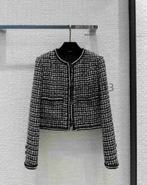 2023 Designer kleding dames vintage lange mouwen Tweed Blazer Top jas dameshuids runway jurk set