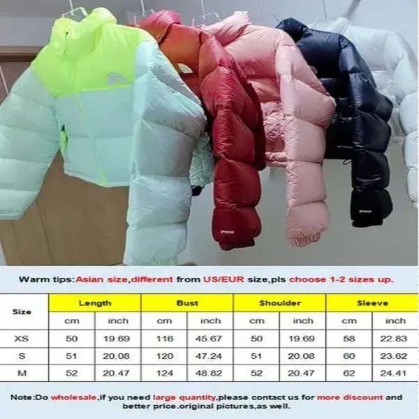 2023 Diseñador Chaqueta recortada para mujeres Puffer ligero Moda de invierno Abrigos de estilo corsé delgado Nuevos productos Clásico al por mayor 2 piezas 10% de descuento