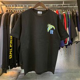 2023 Designer Fashion Clothing Tees Hip Hop T-shirts Rhude Moonlight Tropics Coconut Racing Print Unisex Loose Casual T-Shirt Summer Streetwear Tops Sportswear 33
