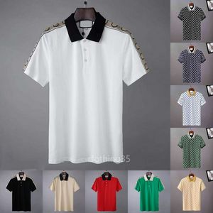 2023 Designer mode top hommes polo vêtements d'affaires Polo col brodé détails manches courtes polo hommes multi-couleurs multi-couleurs Tee