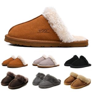 2023 Designer Fur Snow Boots Tasman Slipper platte hak pluizige muilezels echte enkel winter laars laarsjes voor vrouw 36-44