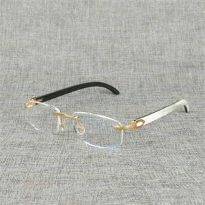 2023 lunettes de créateur nouveau bois naturel carré clair cadre hommes corne de buffle surdimensionné sans monture optique pour femmes lunettes de lecture Oculos