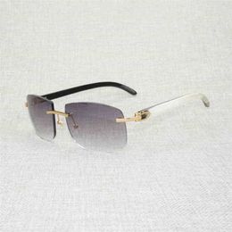 2023 Designer Lunettes New Vintage Bois Naturel Surdimensionné Lunettes De Soleil Hommes Noir Blanc Corne De Buffle Nuances Sans Monture En Bois Lunettes Pour Conduite Club Oculos