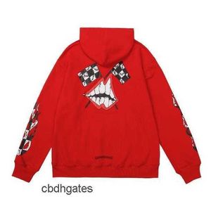 2023 Designer Hoodies Chromezhearts Sweaters Hoodie CH Corolla hart trui jas unisex cartoon cartoon rode lip zwarte witte hoodie top