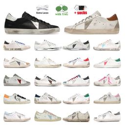2023 Designer Italien Marke Frauen Sneakers Super Ball Star Schuhe Luxus Pailletten Classic White Do-Old Dirty Man Casu Qen mit Box Größe 35-46 Festival Geschenke99