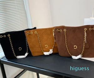 2023 Diseñador de gran capacidad Bolso de mano Otoño e invierno Cadena nueva Bolsa Hombro Material de gamuza Diamante Moda Colocación casual