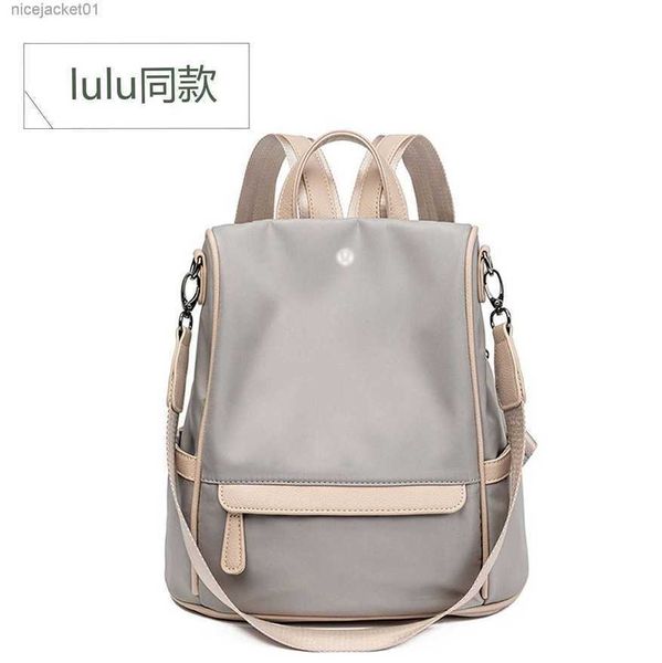 Lulemon Designer Lilulemon Bag New Business Computer Bag Mismo bolso de hombro Versión coreana para mujer Tendencia Versátil Bolso de lona antirrobo Multiusos