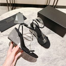 2023 Designer Luxus Nova Sandale Sommer Frauen High Heels Kristall 【code ：L】alexanderwang designer heels women glass slipper