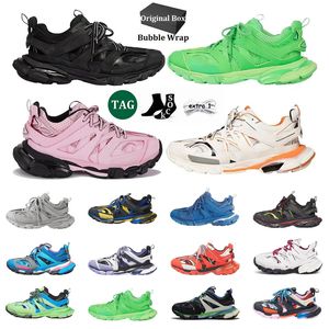 2023 Designer Luxe Femmes Hommes Casual Chaussure Track 3 3.0 Noir et Blanc Rose Vert Entraîneur En Cuir Nylon Imprimé Plate-Forme Baskets