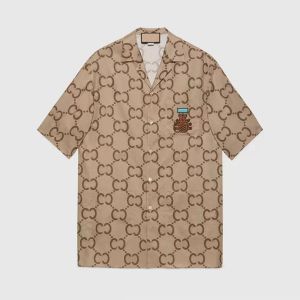 2023 Designer Mannen Business Shirt Lente En Zomer Mode Toevallige T-shirt Straat Hiphop Man Shirt Afdrukken Patroon Unisex M-3XL