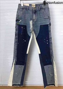 2023 Designer Hommes Galeries Éclaboussures Micro Haut-parleur Déconstruction Dept Épissage Outillage Jeans Pantalons de créateur pour hommes