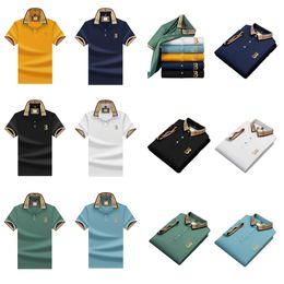 2023 Camiseta polo de lujo para hombre de diseñador Camiseta polo de verano para hombre Camiseta bordada de primera calidad Camiseta de moda de calle principal Solapa Camiseta de color sólido para hombre M-4XL