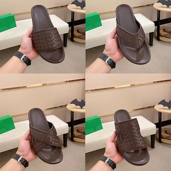 2023 Designer men's slidessSummer 2023 nuevos zapatos de cuero de piel de vaca Las chanclas casuales antideslizantes y resistentes al desgaste para hombres están disponibles en 4 tipos de plataformas