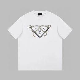 2023 T-shirt pour hommes de concepteur noir et blanc beige marque à rayures pur coton respirant chemise décontractée slim rue même style hommes et femmes de qualité supérieure S-5XL