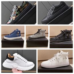 2023 Diseñador Hombres Sneaker Virgil Trainer Zapatos casuales Alto Bajo Cráneo Piel de becerro Cuero Abloh Blanco Verde Rojo Azul Superposiciones Plataforma Zapatillas de deporte al aire libre