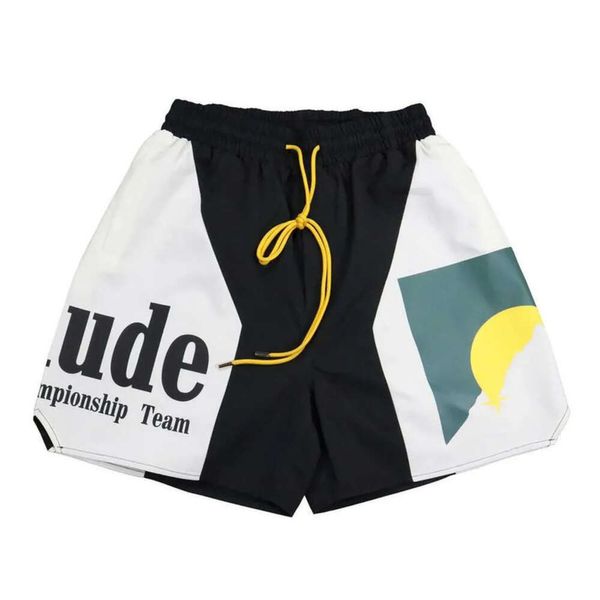 2023 Diseñador Hombres Mujeres Rh Limited Rhude Shorts Summer Swim Short Hasta la rodilla Hip Hop High Street Sports Training Beach Pants Mens370