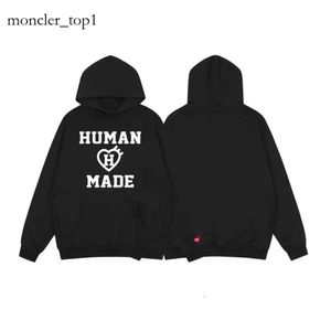 2023 Designer Mens Hoodie Human Made Fashion Brand Pullover Sweatshirts Losse lange mouwen Beer Duck Cute Animal Letter Print katoenen capuchon oversized S-XL 6969