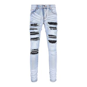 2023 Designer Heren Jeans #1 Broek Ripped High Designer jeans herenjeans geborduurde broek mode gatenbroek best verkopende ritsbroek am~#e44