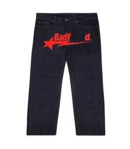 2023 Designer Mens Jeans Y2K Badfriend LETTRE HIP HOP PANTAL IMPRESSIONNEM