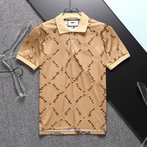 2023 Designer Mens Polo Shirts Designer T -shirt High Street Letter Solid Color Rapel Polo's Kouseband Drukt Top Cottom Kleding T -stukken Polos Decoratie