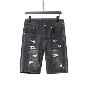 2023 Designer Heren Gescheurde Korte Jeans Kleding Hoge Kwaliteit Mode Casual Hip Hop Streetwear Ademende Mannen Denim Shorts Broek