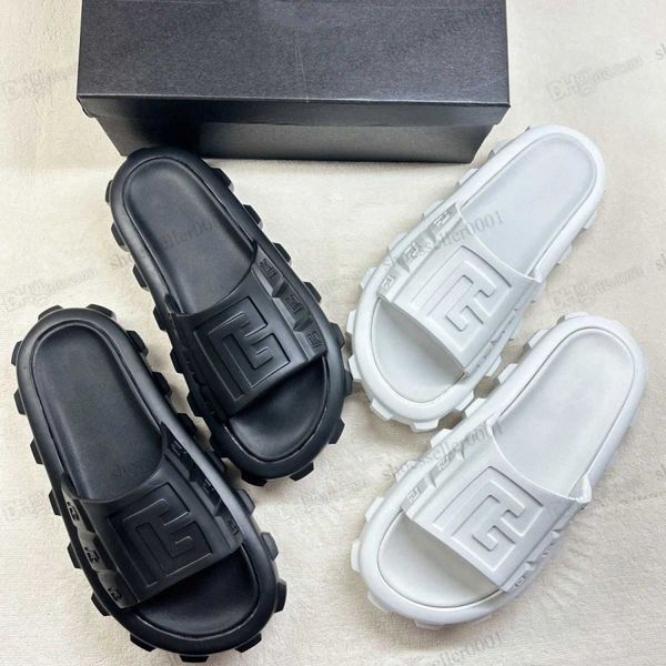 2023 Designer mens pantoufles ari rubbe plat EVA mules diapositives blanc noir plage sandales appartements femmes chaussures tongs plate-forme été mode pantoufle sl B7h9 #