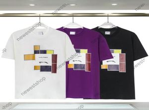 2023 designer heren T-shirts Zomer Parijs LONDEN ENGELAND t-shirts dragen met straat T-shirt vrouwen luxe kleurblok afdrukken Tshir2337184